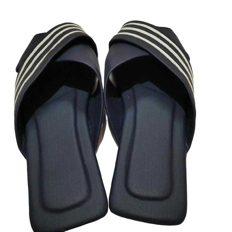 DNF store - Sandal Wanita Selop Kekinian~Sendal Terbaru Motif Corak Putih 2024 Shoes Karet 0