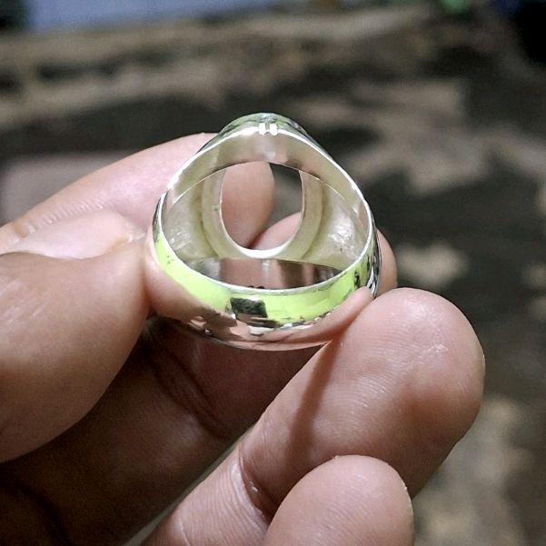 Cincin perak pria dim 14x10 ring akik terbaru 5