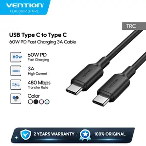 Vention Kabel Charger Type C to Type C 60W PD 3A Fast Charging - TRC