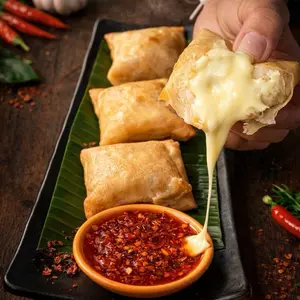 DIMSUM GORENG KEJU LUMER CHILI OIL BY BOCI MAKNYOSS
