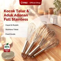 Gambar Cypruz Baking Tools Kocokan Telur Stainless - 30 CM dari Cypruz Kitchenware Kota Administrasi Jakarta Utara 1 Tokopedia