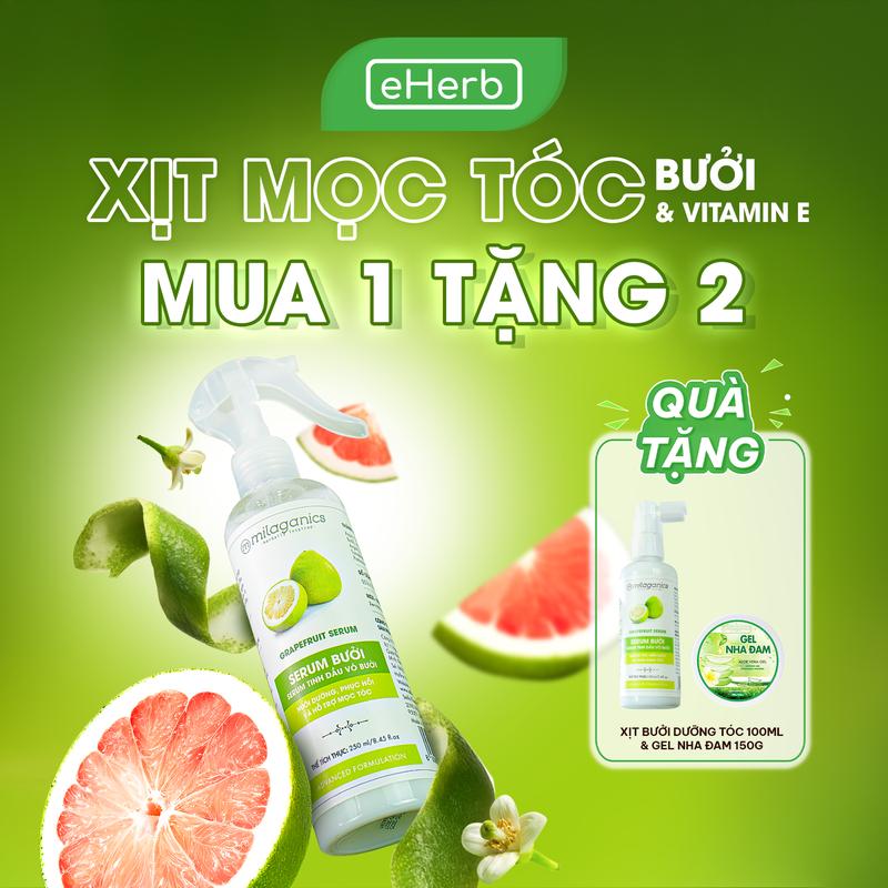 [MUA 1 TẶNG 2] Xịt Dưỡng Tóc Tinh Dầu Bưởi Hỗ Trợ Mọc Tóc Thiên Nhiên Lành Tính MILAGANICS - Serum Chăm Sóc Tóc Nam & Nữ Giảm Rụng Không Chứa Silicon Không Bết - Hair Mist Hair Lotion Dùng Được Cho Mẹ Bầu Women Mỹ Phẩm Dưỡng Tóc