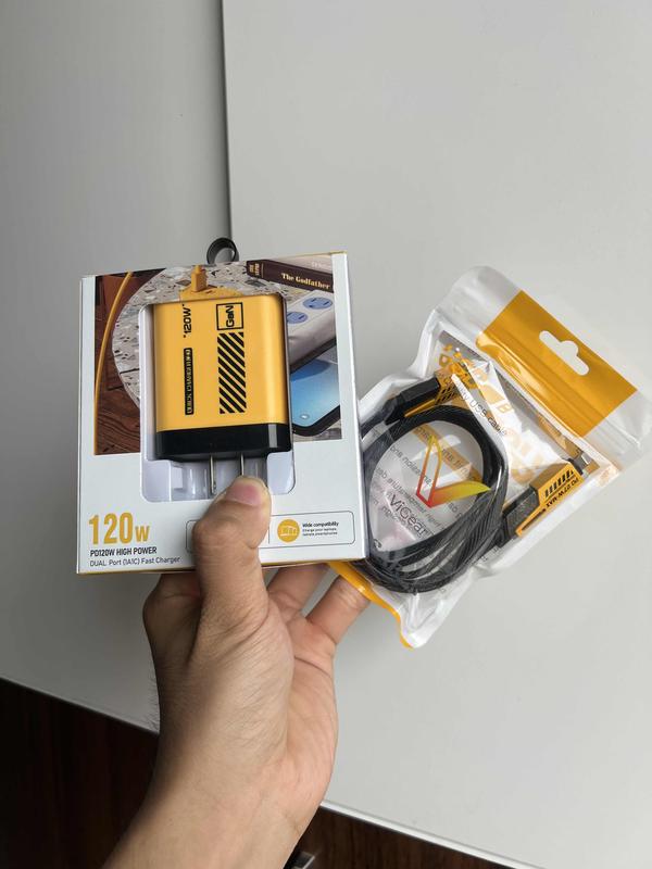   ĐỔI MỚI TRONG 180 NGÀY  Bộ Củ + Dây Sạc Nhanh 120W Công nghệ GAN  4in1 Dây Sạc TypeC Lightning Đa Năng Cho Iphone Android Sạc Siêu nhanh Bọc Dù Bền Bỉ BH 6 THÁNG - sac nhanh ip CTek 