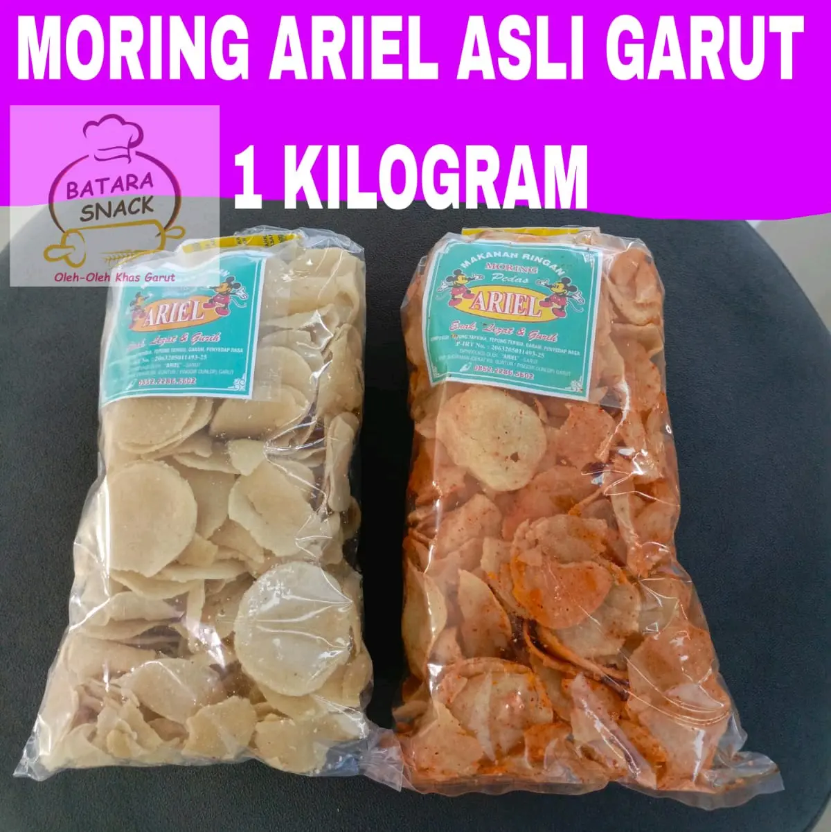 Moring ARIEL & LUNA Cemilan cimol garing moring khas garut legendaris Oleh-oleh Khas Garut Organik Pedas Snack Camilan Asin Alami Rendah gula