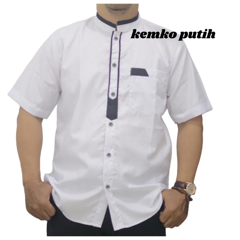 Kemeja koko Baju Pria dewasa lengan pendek 1