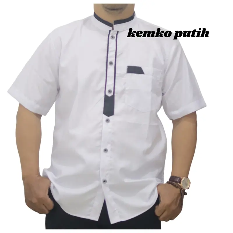 Kemeja koko Baju Pria dewasa lengan pendek 1