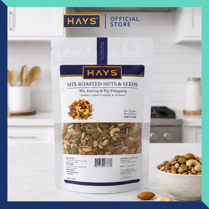 Gambar Mix Roasted Nuts & Seeds 250 GRAM Almond Mede Pumpkin Sunflower dari HAYSFOOD Kota Administrasi Jakarta Utara Tokopedia