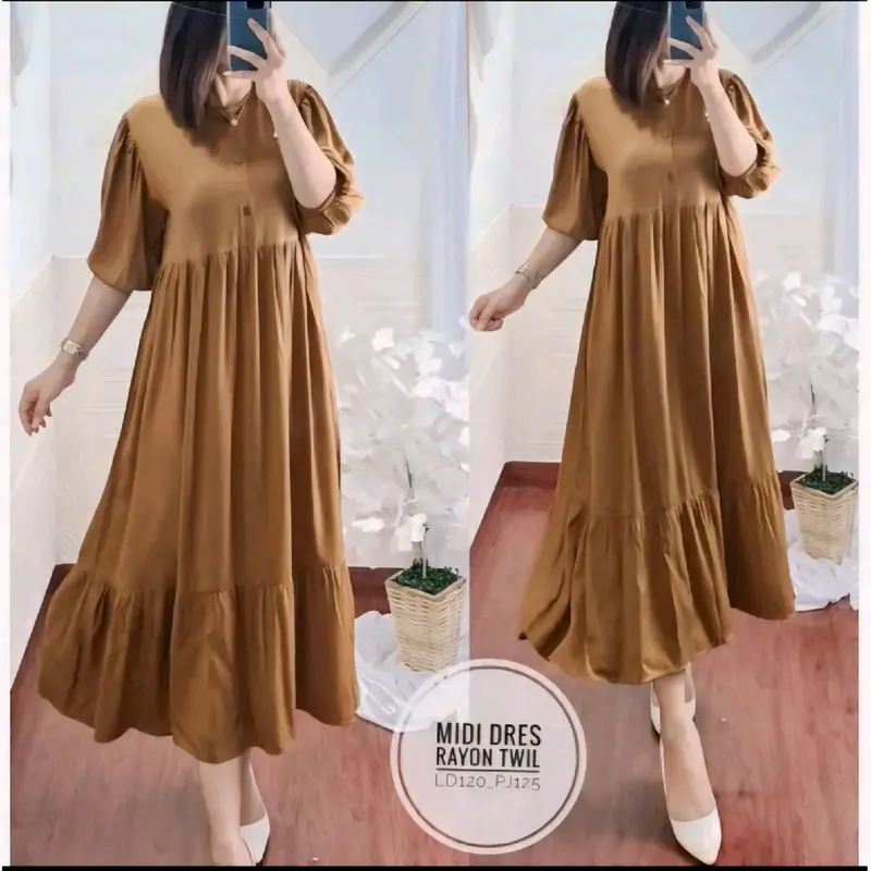 Vola - Dress Nagita Soft Rayon Premium Wanita Bumil Busui 5