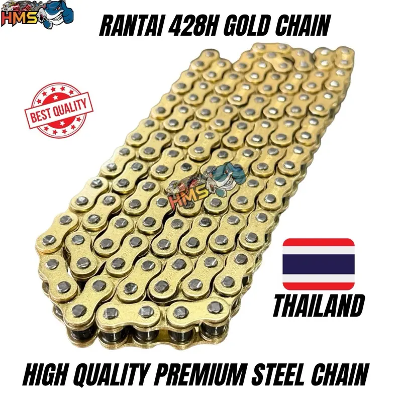 (BISA COD) RANTE RANTAI GOLD EMAS 428 H 428H THAILAND 130 120 110 L THAILAND PNP BISA UNTUK GEAR SSS 428 ORIGINAL THAILAND Outdoor 5