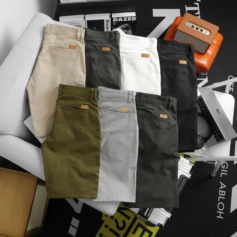 Quần Short Kaki Nam Slim Fit PREMIUM - Form ngang gối, Chất liệu kaki mềm mịn, co giãn, thấm hút mồ hôi tốt Menswear 1