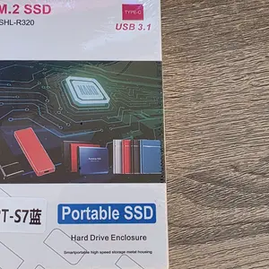 Hard Drive Eksternal 1/2/4TB, SSD Portabel, Solid State Drive Eksternal dengan kecepatan baca hingga 200MB/detik, perluasan penyimpanan, kompatibel dengan smartphone USB-C, PC, Mac, dan tablet, desain ramping dan kokoh.