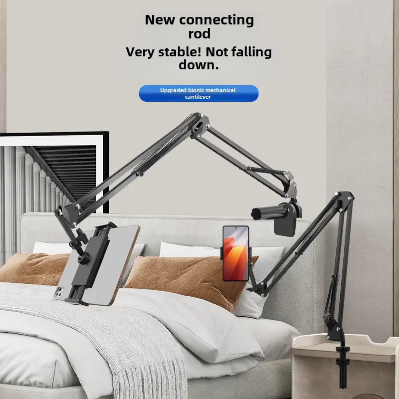Lazy Phone Holder for iPad Bed Desktop Folding Cantilever High Angle Shot Bracket Bedside Tablet Bracket Accessories Smartphone Cellphone Mount Stand