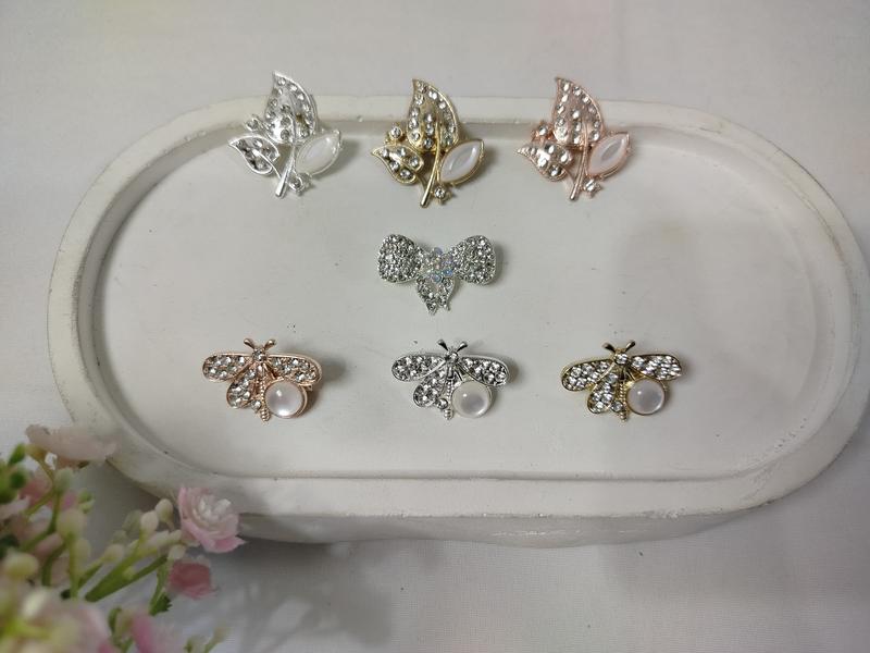 Bros Dagu/ Bros Peniti Dagu/ Bros Kupu Daun Pita mini/ Bros Mutiara/ Bros Hijab/ Bros Mini - 4178 0