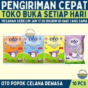 OTO Popok Celana Dewasa Isi 10 pcs - Popok Oto Adult Diaper Pants M L XL XXL
