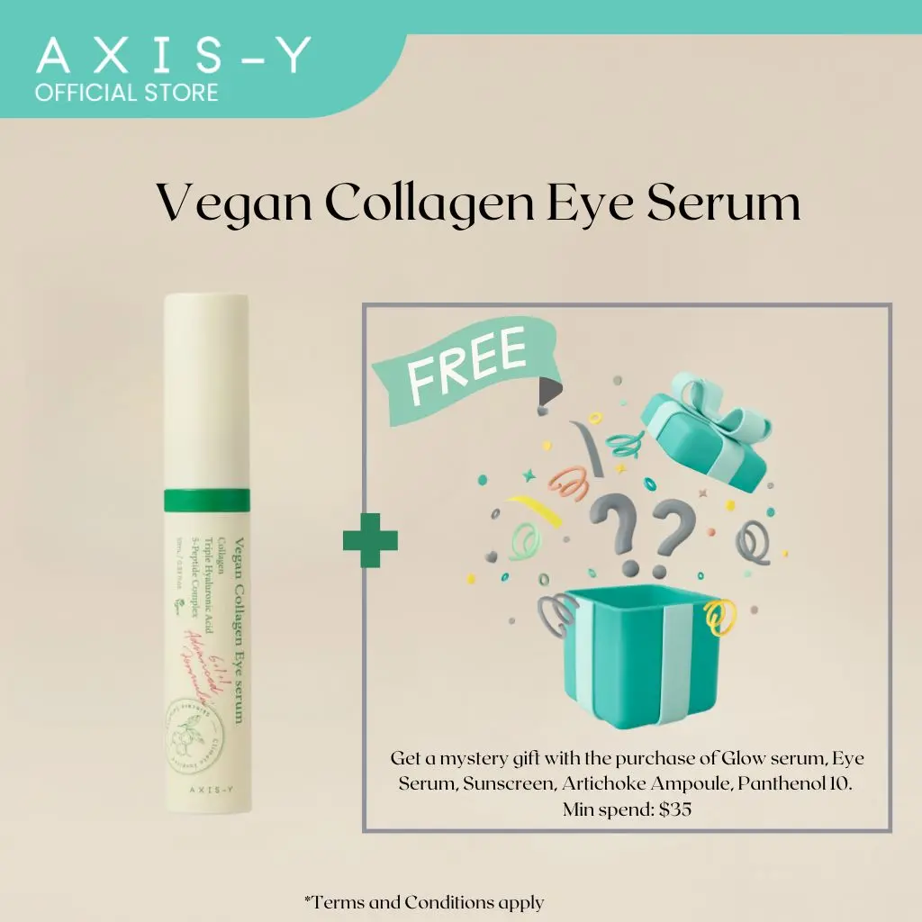 AXIS-Y Vegan Collagen Eye Serum 10ml for Combating Wrinkles, Puffiness and Dark Circles with CoolTouch Eye Applicator - Nourishing, Gentle Skin Care Comfort Fine Lines & Wrinkles Treatment Organic