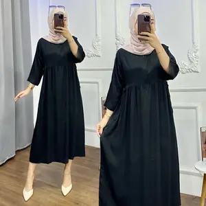 DASTER DRESS POLOS RAYON TWILL LENGAN 3/4 Busui Bumil