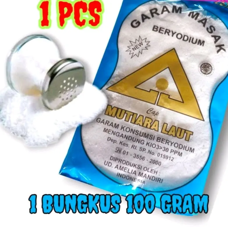 {2 Pcs} garam masak beryodium dan bergizi deskripsi : garam masak beryodium  Depkes RI SP No. 015912 Tersertifikasi SNI 01-3556-2000 0