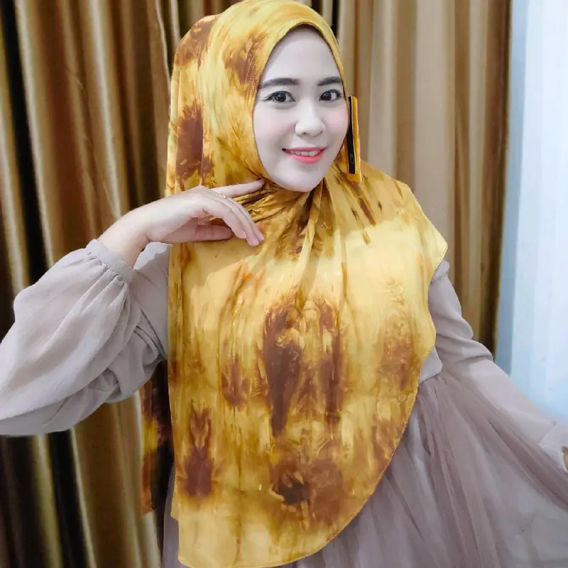 hijab farida segitiga instan oval Muslim Wanita Mewah 8