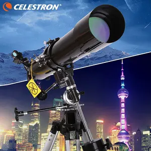 Astronomical Telescope Teropong 80mm Hitam 80EQ CELESTRON Powerseeker