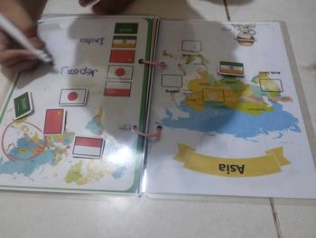 Product Review of Busy Book Seri Bendera Negara Dunia World Flag Activity Book Wipe and Clean from A**1 2