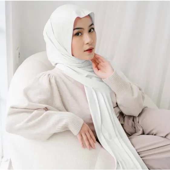 PASHMINA JERSEY MLEYOT - Warna Lengkap Kerudung Muslim Jilbab Instan 2