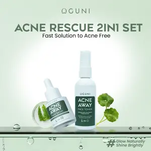 Acne Rescue 2in1 Set Fast Solution to Acne Free | Acne Away Face Serum & Acne Away Face Toner