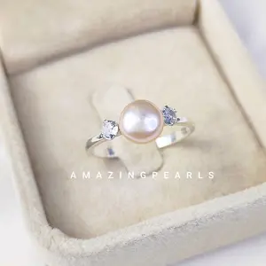 CINCIN MUTIARA RANGKA SLVR925 ASLI MODEL SIMPEL DAPAT SERTIFIKAT