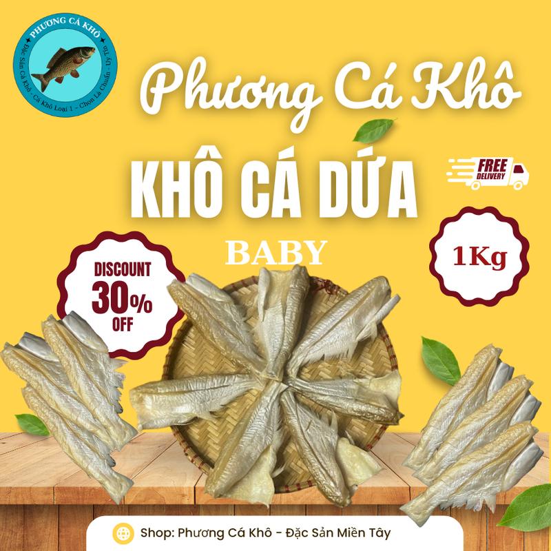    1 Kg   Khô Cá Dứa BABY  cá basa  - 3 Nắng Loại 1 -  Size 4-8 con  kg - Chuẩn vị Miền Tây - Phương Cá Khô 