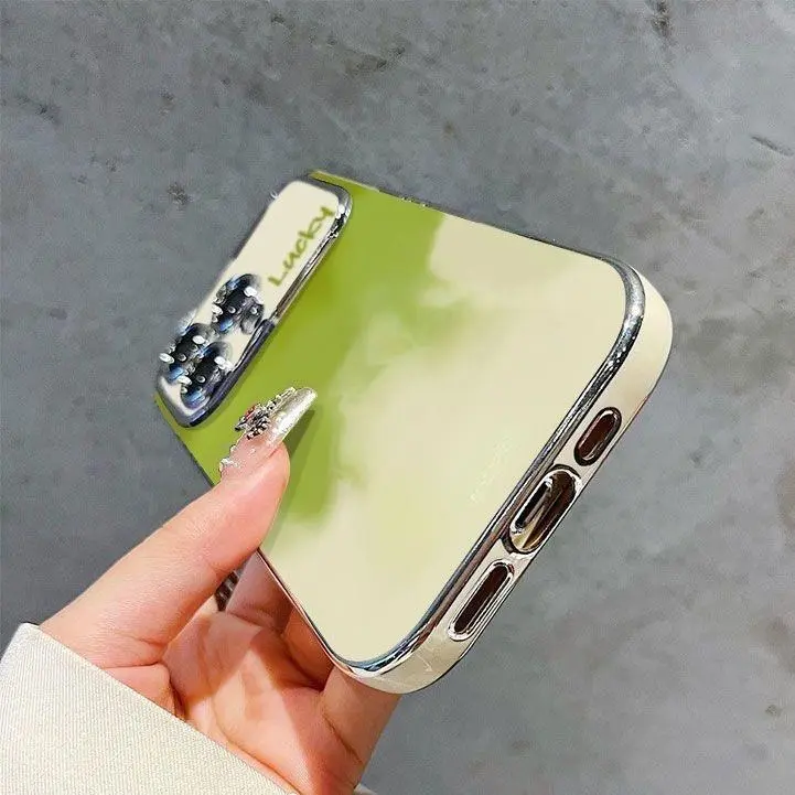 Casing ponsel sederhana berwarna hijau  ip7PLUS XS XR XSM casing hp anti banting11 11PRO 12 12PRO 12PROMAX 13 13PRO 13PROMAX Case ponsel anti - guncangan14 14PULS 14PRO 14PROMAX 15 15PRO 15PROMAXCase ponsel berkualitas tinggi