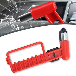 Pemecah Kaca Mobil Emergency Safety Hammer With Steel Wire Alat Pemecah Kaca Mobil