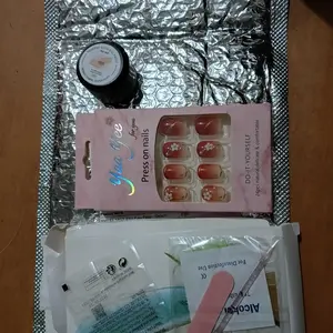 YAAYEE Bundling Lem Gel Kuku Palsu & Lampu UV Pengering Kuku / Nail Art Glue Gel Non Sticky & Mini UV LED Nail Art Dryer