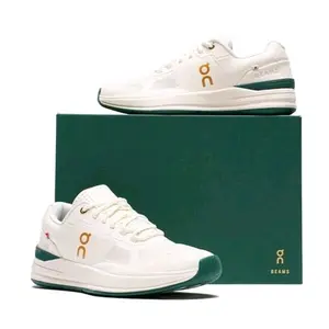 On The Roger Pro X Beams Tennis Shoes In Ivory Evergreen