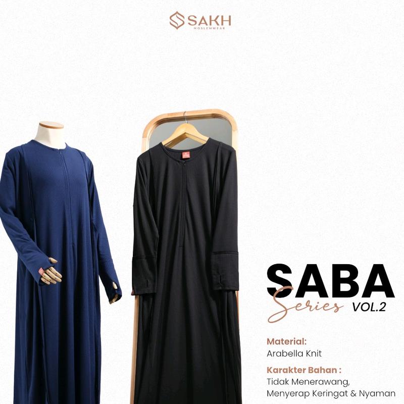 Saba dress knit daily muslimah gamis kaos olahraga 4