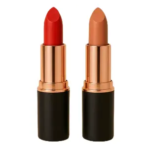 2 pcs Lipstick putar tahan lama waterfroof merah pink peach Lipstik Bibir Gloss Mengkilap