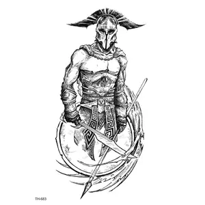 Tato temporer tahan air warna-warni, tato bunga dan hewan, stiker tato transfer air hitam putih