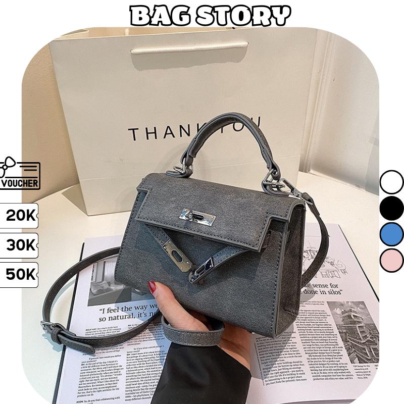 Túi xách nữ BAG STORY đeo chéo quai xách da pu cao cấp,túi kelly hàng QC đi tiệc đi chơi sang trọng TX-102 Bag