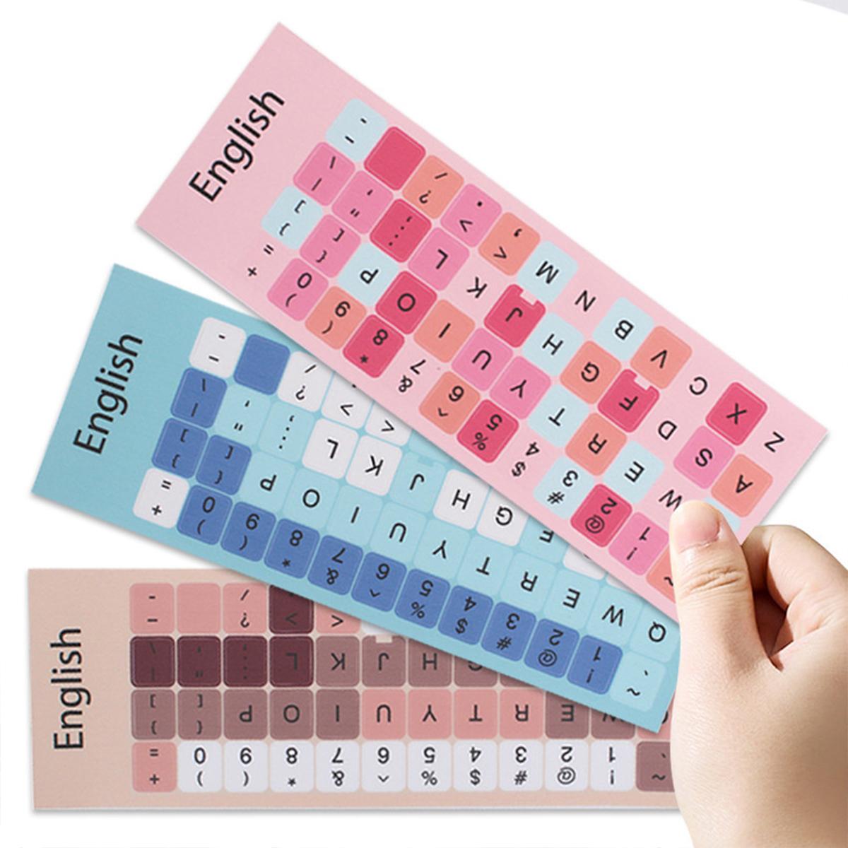 Keyboard Protector Pelindung Keyboard Laptop Stiker Keyboard Universal 18×6.5cm Warna Menarik & Tidak Luntur Pink Coklat Biru Anti Aus & Tahan Lama