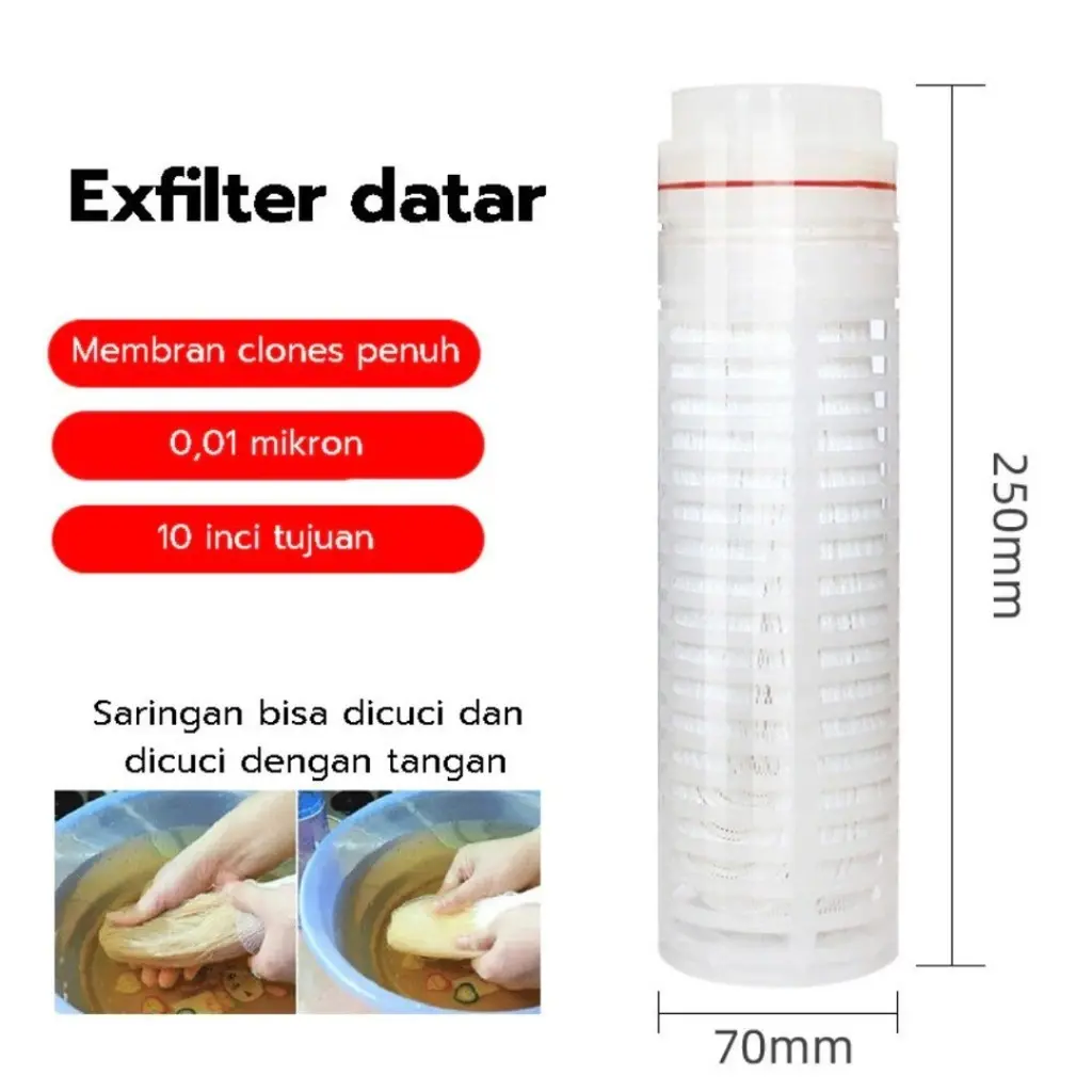 10 Inch Catridge Filter Air PVDF Ultrafiltrasi