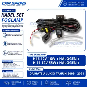 Jalur Kabel Lampu Foglamp Mobil Luxio Tahun 2009-2021 Jalur Kabel Foglamp Full Set Car
