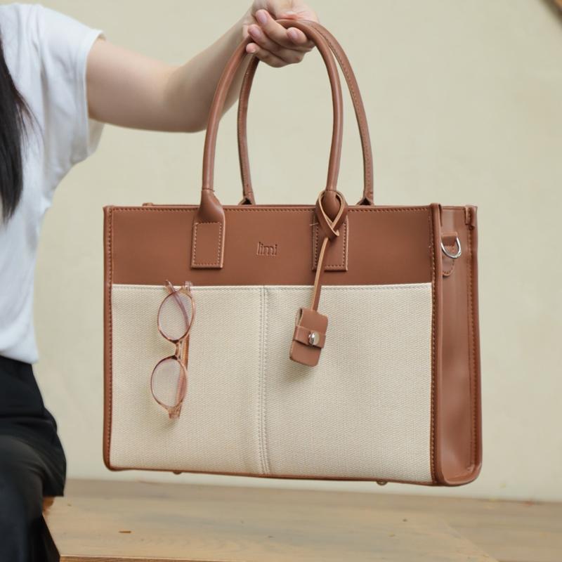 Túi Công Sở Nữ (CÓ 7 MÀU) Tote Da Đựng Laptop 15 inch, túi xách tay hình chữ nhật size to đi làm học đi dạy A4 LILY Limi bags hot