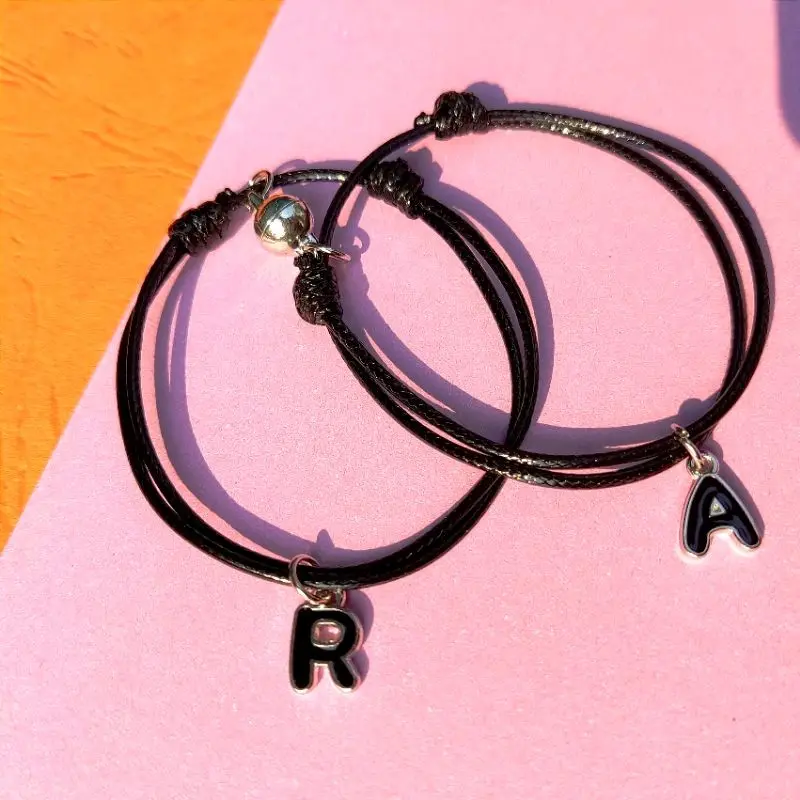 Termurah!!!Gelang Epoxy huruf inisial - Model Terbaru gelang tali satin anthony edwards 5