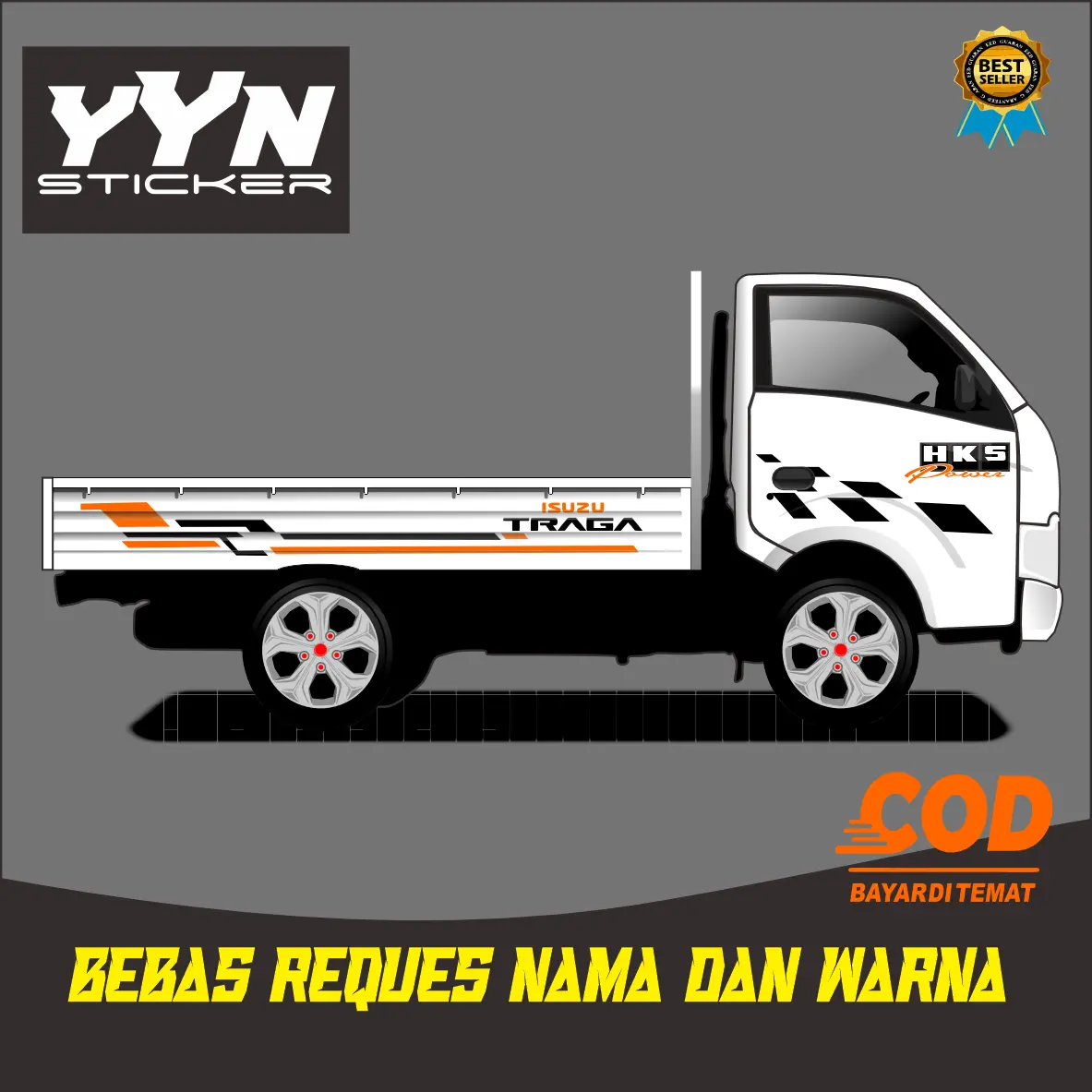 STICKER CUTTING TRAGA KANAN KIRI SIMPEL Car