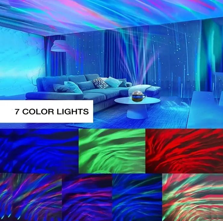Đèn Máy Chiếu Đầy Sao 1 Chiếc, Với 7 Mẫu Màu Và Điều Khiển Từ Xa, Đèn Ngủ Máy Chiếu Cực Đa Chức Năng, Thích Hợp Cho Đèn Tạo Không Khí Phòng Ngủ 3
