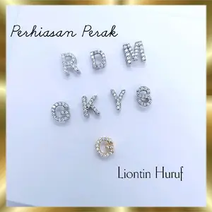 Liontin Perak 925,Liontin Huruf Silver