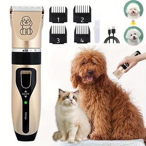 ペット用電動バリカン（猫・犬対応）、プロ仕様グルーミングツール、精密ブレードで簡単ペットトリミング