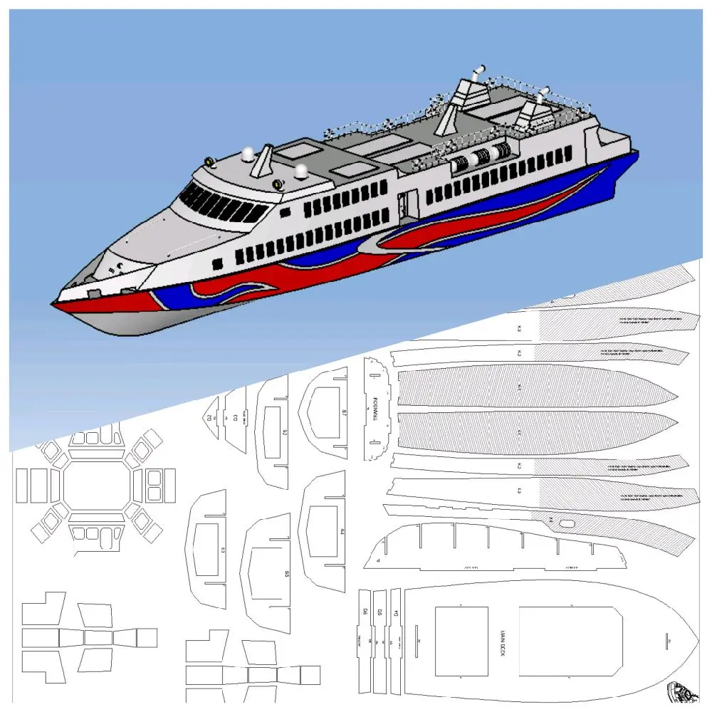 Rc Boat Plan Pola Kapal Feri 2