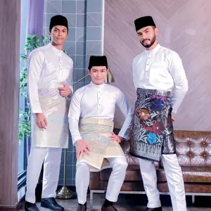 STELAN BAJU MELAYU CEKAK MUSANG/STELAN PAKAIAN ADAT TRADISIONAL MELAYU PRIA DEWASA BAHAN BALOTELLI PREMIUM