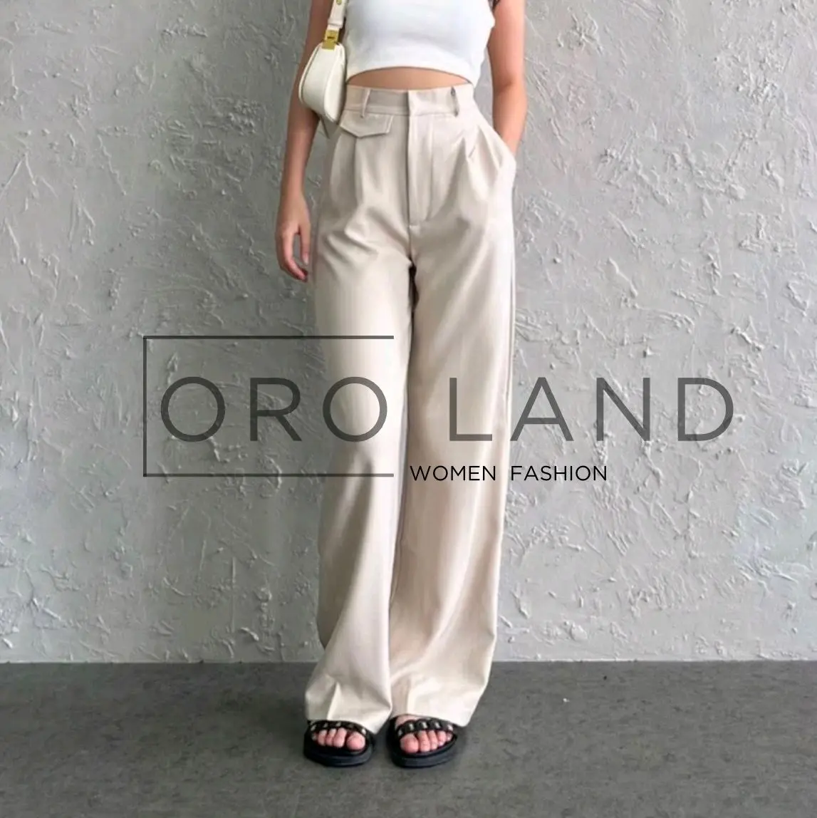 JUMBO ORO PANTS. loose pants. celana kerja wanita formal. woman trousher. Kulot Panjang Kantor Katun Casual Basic Hitam