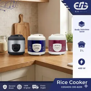 COSMOS rice cooker magic com 3in1 CRJ 8229 BSS/WSS / WBS / WRG - Hitam/Putih/Biru/Rose Gold