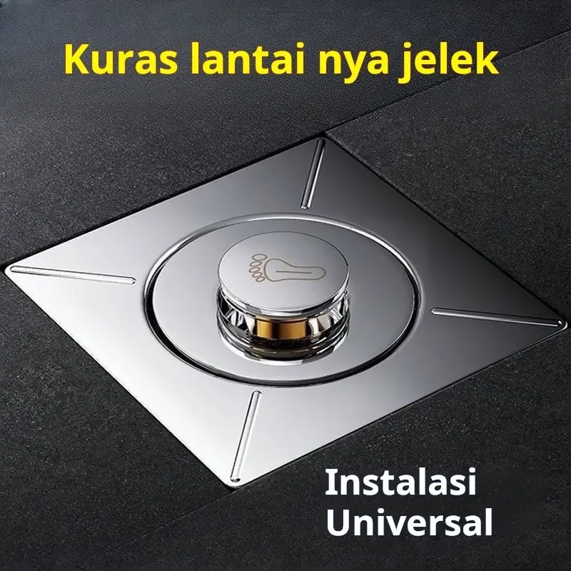 Saringan Got Injak Floor Drain Pop Up Penutup Pembuangan Saluran Air Kamar Mandi Anti Bau Instalasi Universal